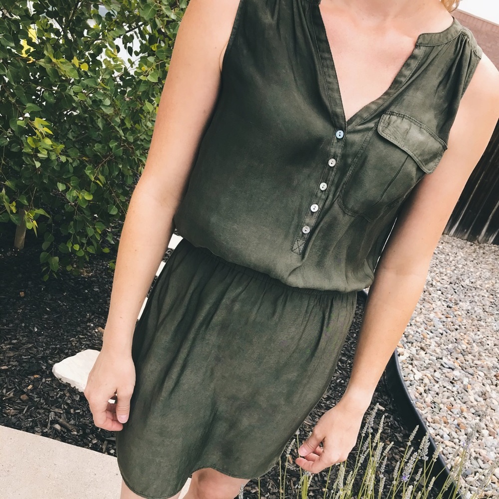 EXPRESS Olive Green Dress
